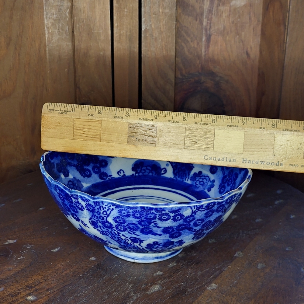 Blue Floral Ceramic Bowl - Picture 5 of 12